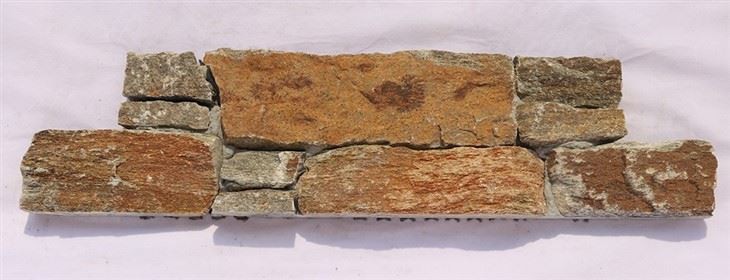 Interlocking Natural Stone Wall Panel Exterior Rusty Quartzite JRD-049